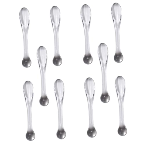Beatifufu 10pcs Mini Cosmetic Spatula Makeup Scoop Spatula for Skincare Travel Lotion Applicator