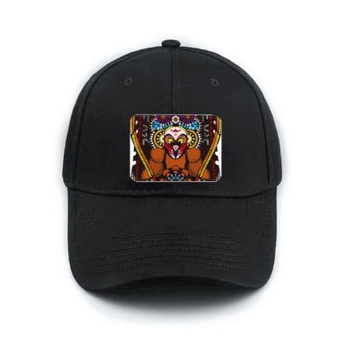 Casquette de baseball noire style Pékin Chine taille réglable