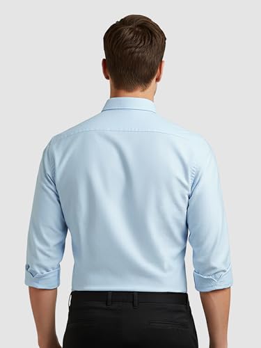Image of Beyoung Oxford Cotton Shirt for Men | Premium Oxford Fabric | Regular Fit | Button-Down Collar