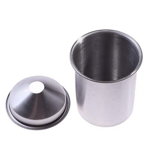 Edwol Car Ashtray With Lid Stainless Steel Smokeless Cigar Ashtray Windproof Self Extinguishing Butt Bucket For Outdoor Travel Home Office,Silver #TOP2