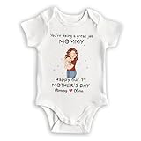 Wrappiness You're doing a Great Job Mommy - Personalized Custom Baby Onesie, First Mothers Day Keepsake for New Mom from Baby, Happy 1st Mothers Day Body Suit Onesie (White, 12 Month, Mom)