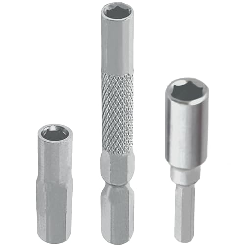 1/4 to 4mm Bit Adapter,4mm-6.35mm Converter Adapter Slotted 
