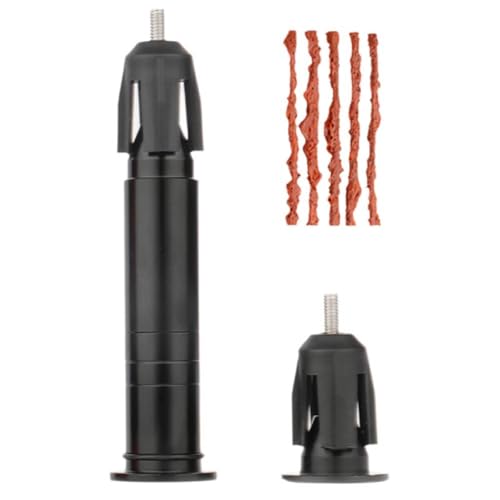 Kit di riparazione pneumatici per bici senza camera d'aria per MTB e bici da strada, include uno strumento di riempimento con 5 tappi per pneumatici, per fissare una foratura o piatta, resistente alla