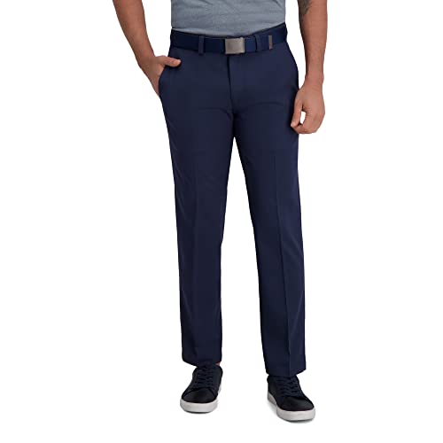 Image of Haggar Men's Cool Right Performance Flex Straight Fit Flat Front Pant