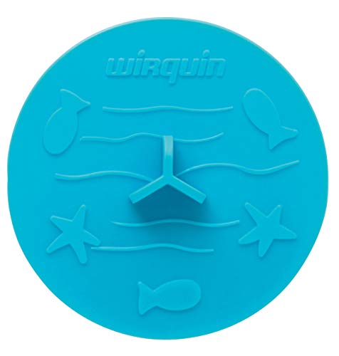 Wirquin 39222101 Bouchon d'évier universel Frisby ø 105 mm, bleu turquoise