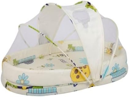 Baby Lounger with Mosquito Net Infant Sleeping Nest Portable- Infant Use, Mosquito Protection, Travel Friendly, Sleeping Nest, Portable Design
