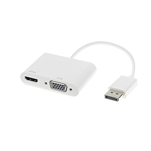 2-in-1 DisplayPort 1.2 zu HDMI und VGA Kabel Adapter, Active DP Converter Unterstützt 4K2K 30Hz Aufl?Sung für GTX 970/950/760/1060/1070/1080,