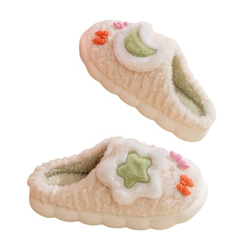 Star Cotton Plush Slippers - Men's & Women's Home Slippers