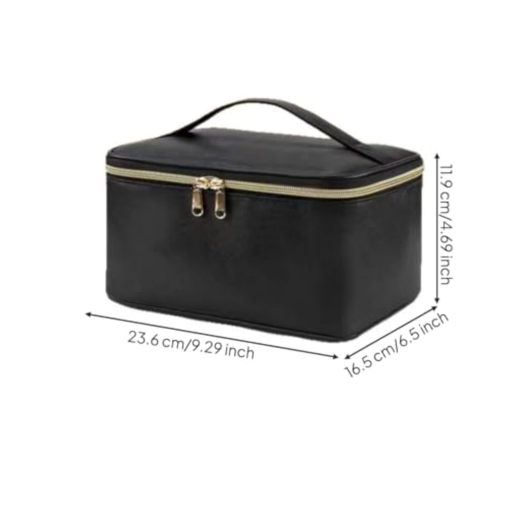 Waterproof Makeup Bag with Brush Slots, Portable Cosmetic Case