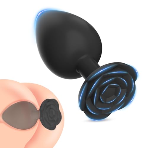 AMZII Plugs Anals Silicone Plug Anal Plug Femme Débutante,Godemichés Anal Plug Fleur Gode Realiste Sex Toys Anals,Godemichets Plug Anus Femme Godes Dilatateur Anus Jeux Sexuelle Adulte Couple (3.0, S)