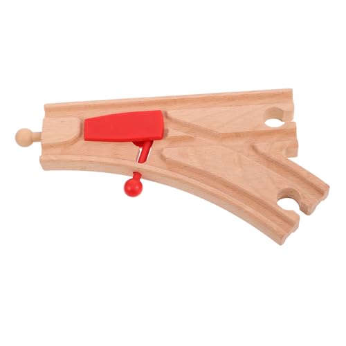 Hohopeti Toy Train Track Set 100% Wooden Track Extensions Bridge Kit for Toddlers Train Set Compatible