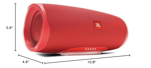 Image of JBL Charge 4 Portable Waterproof Wireless Bluetooth Speaker - Red (Renewed)