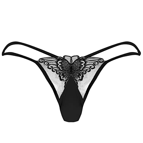 Lingerie for Men and Women Low Waisted Mesh Mens Underwear Sexy Butterfly U Shaped Bag Men's Lingerie Bodysuit