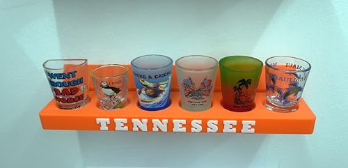 Image of Lighted LED Shot Glass Shelf (Orange)