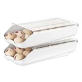 Material de alta calidad: la caja está hecha de plástico de alta calidad, sin BPA, no tóxico e insípido, almacenamiento seguro de alimentos, fuerte resistencia a bajas temperaturas, apto para organizador de almacenamiento de nevera, tapa de alta transparencia, fácil de ver la comida en ella.