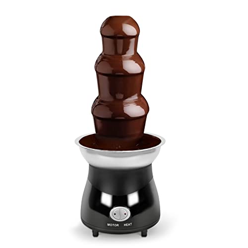 Flantor 3 Tiers Stainless Steel Chocolate Fondue Fountain Great Falls,Easy To Assemble,Perfect For Chocolate, Nacho Cheese, Bbq Sauce, Ranch, Liqueurs #TOP22