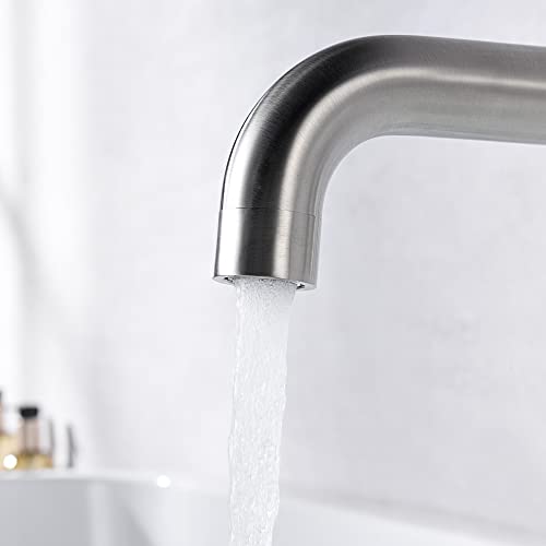 Sumerain Tub Faucet Brushed Nickel Wall Mount Tub Filler High Flow Bathtub Faucet With Rough In Valve, Extra Long Spout #TOP3