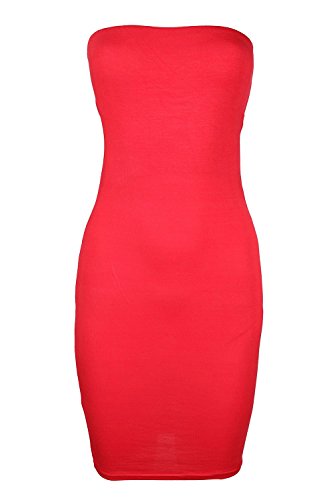 Robe courte moulante bustier rouge en grande taille M/L pour femme
