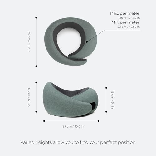 Image of Ostrichpillow Go Neck Pillow, Travel Pillows for Airplanes, Premium Memory Foam Travel Pillow, 360º Ergonomic Design, Asymmetrical Sides, Travel Bag Included, Washable Modal Cover