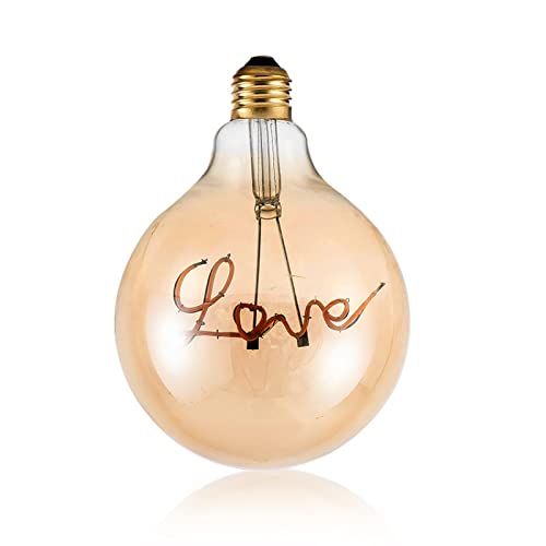 Ampoule antique G125 filament doux LOVE lampe de décoration Edison rétro vintage