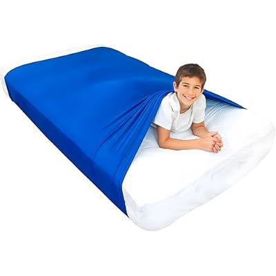 LUMINFLY Compression Bed Sheet for Kids, Sensory Wrap for SPD, ADHD, Autism, Soft & Breathable Polyester Sleep Blanket, 53.5 X 57.9 Inches