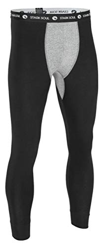 BestSale247 - Calzoncillos térmicos largos para hombre, ropa interior de esquí térmica, de algodón Pantalones largos de color negro. M