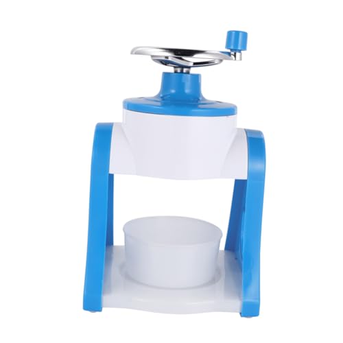 VILLCASE Manual Ice Shaver Machine for Shaved Ice Cones Slushies Portable Hand Crank Crusher for Home Use Easy to Clean Safe for Summer Refreshment Blue