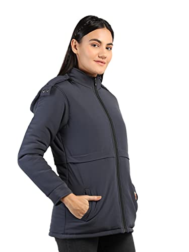 Image of CHKOKKO Women's Winter Quilted Jacket Darkgrey S