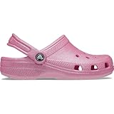 Crocs Classic Glitter Clogs (Toddler) Pink Tweed Glitter 9 Toddler M