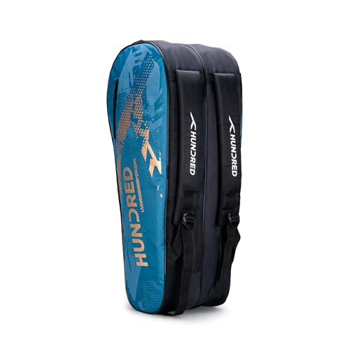 Image of Hundred Sonic Pack Kit Bag | Spacious Badminton Racket Bag with Dual Large Compartments for Rackets, Shoes & Gear - Ideal for Sports, Gym & Travel | Unisex Design