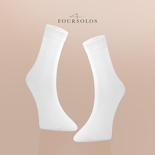 Image of Women's Bamboo Viscose Ankle Socks - 5-Pack Soft Breathable Lightweight Everyday Size 6-9, Black White and Gray