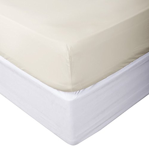 Image of Fitted Sheet - Luxurious & Soft Brushed Microfiber Twin XL Size Linen Fitted Cream Beige Sheets, Hypoallergenic Bedroom Essentials - Extra Deep Pocket Super Fit Fitted Sheet by Clara Clark