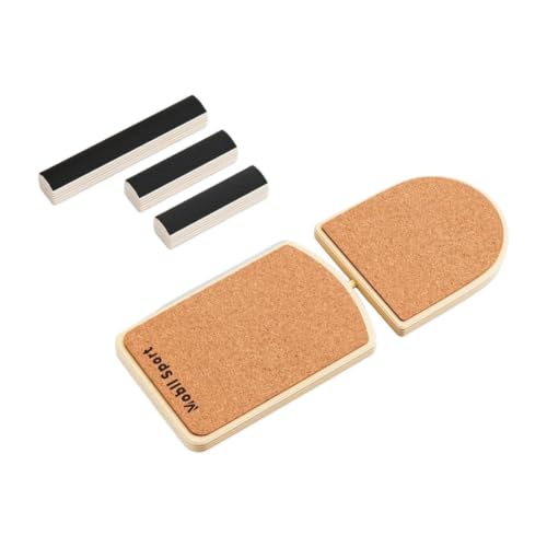 Ysyqkn Tabla de Equilibrio de Madera para Una Pierna, Fortalecedor Y Extensor de Pie, Estabilizador de Tobillo, Hecha de Madera, Adecuada para