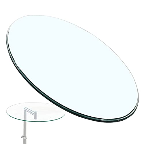 WORDFUN Tablero Superficie Redonda De Mesa, Cristal Redondo Tablero De Mesa Templado, Resistente A Altas Temperaturas, Robusto Y Duradero, para Mesa De Comedor De Cristal