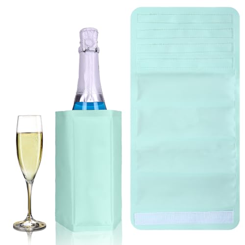 Bottle Cooling Sleeve (Set of 2) - Universal Wine Cooler Beer Cooler and Champagne Cooler with Quick Cooling Function - Ideal for Picnic Garden Party and Travel - Cools in Minutes