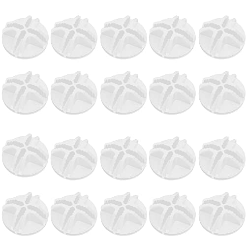TopHomer 20 Conectores de plástico para Cubos de Alambre, Conectores entrelazados, Rejilla de Alambre, Cierre de Hebilla para Almacenamiento de Cubos, estantes y gabinetes, Bricolaje, Blanco