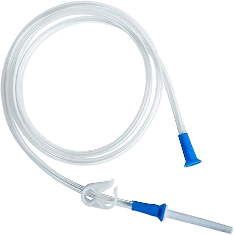 HealthAndYoga™ Replacement Enema Tubing – Super Economical, Hygienic, Medical Grade PVC - 1.5 Meter with Hose Clamp and Nozzle – Enema Supplies Compatible with most Bucket Bag Kits (1 Set) Cover