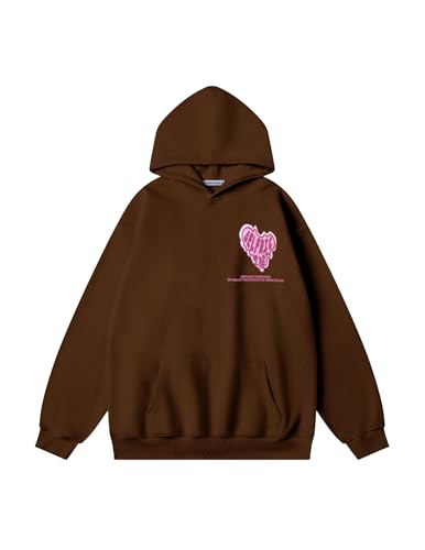 Aelfric Eden Graphic Hoodie Womens Oversized Hoodies Y2k Cute Heart Print Sweatshirt Streetwear Hooded Pullover - Image 3