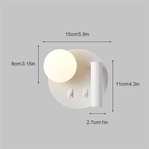Lampe de Chevet Led et Spot Pivotant Blanc pour Lecture Confortable dans la Chambre - 7