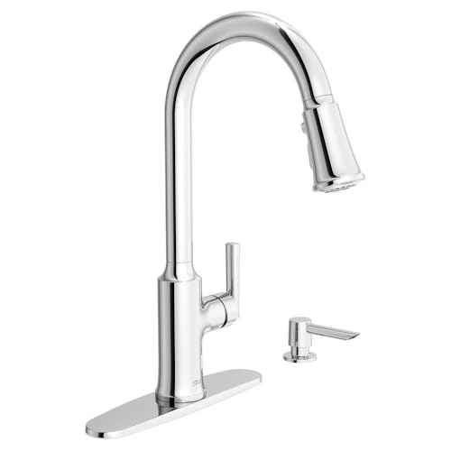 American Standard 7421300002 Raviv Pull Down Kitchen Faucet with Sprayer and Soap Dispenser Chrome