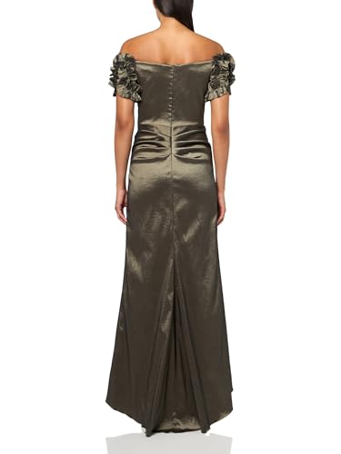 Image of Xscape Women's Xscape Women's Scuba Crepe Embellished Long Sleeve Drop Shoulder Floor Length Dress