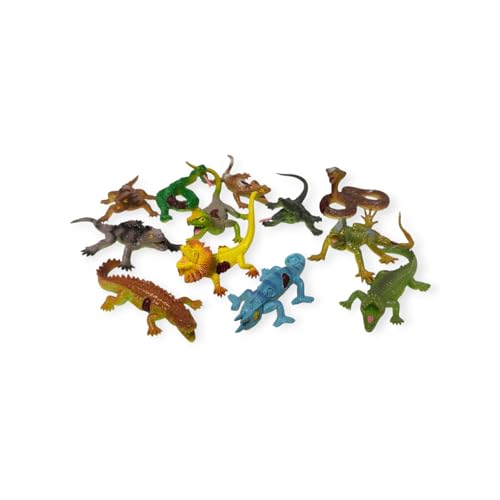 Image of Small Kids Sea & Wild Animal Toys Sets for Fun, Educational, Spark Imagination and Learning (Multi Choice Sets) (Reptiles Animals) 12pcs