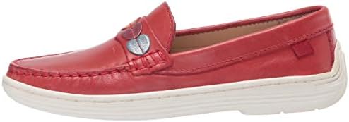 Marc Joseph New York Leather Made in Brazil Heart Detail Penny Driver Loafer, red Nappa, 1.5 US Unisex Little Kid | Image 7