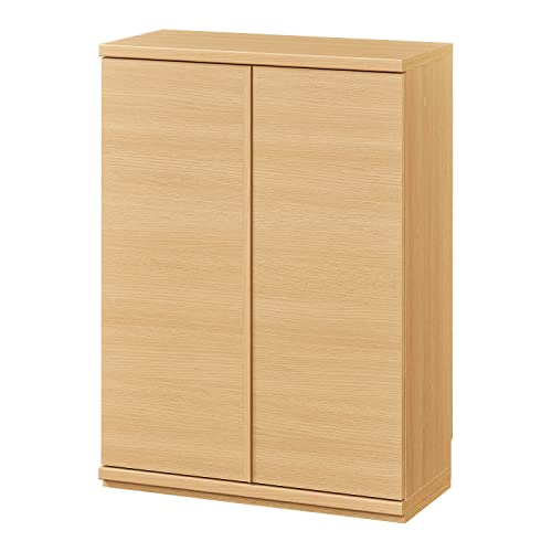 白井産業 カウンター下 収納 幅60 奥行29.6 高さ84.9cm 扉タイプ PTS-8560D NA ピタシエ ナチュラルブラウン