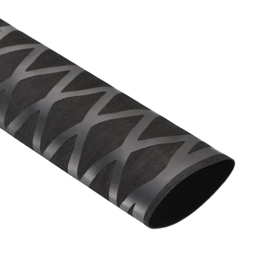 Gaine thermorétractable 25mm noire DMiotech antidérapante et étanche pour poignée de canne à pêche 101cm