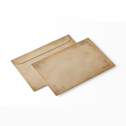 Image of alterEgo Vintage Papyrus A4 Letter Writing Paper Set - 24 Sheets for Letters, Poetry & More (matched with premium assorted envelopes). Printed one side only.