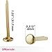 Officemate Brass Plated Fasteners, 1.25-Inch Length, 0.375-Inch Head, 100 per Box (99815)