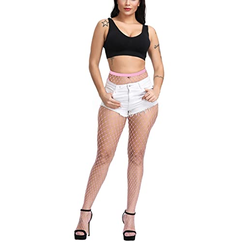 Image of AOUN&HOUN Fishnet Stockings for Women Thigh High Stockings Pantyhose High Waist Sexy Fishnet Tights
