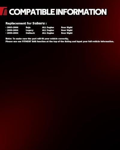 Image of Torchbeam Rear Brake Caliper Right for Subaru 2000-2004 Outback, Subaru 2000-2004 Legacy, Subaru 2003-2006 Baja, Rear Right Caliper Replace # 19B2582