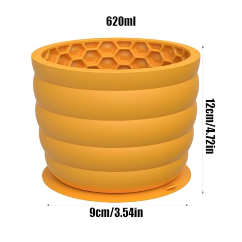 Enrichment Bowls for Dogs, Silicone Lick Bowl, Interactive Dog Bowls, Dog Feeding Bowls, Suction Cup Dog Bowl, 620ml Silicone Enrichment Bowl with Suction Cups for Small, Medium, and Large Dogs - Afbeelding 3